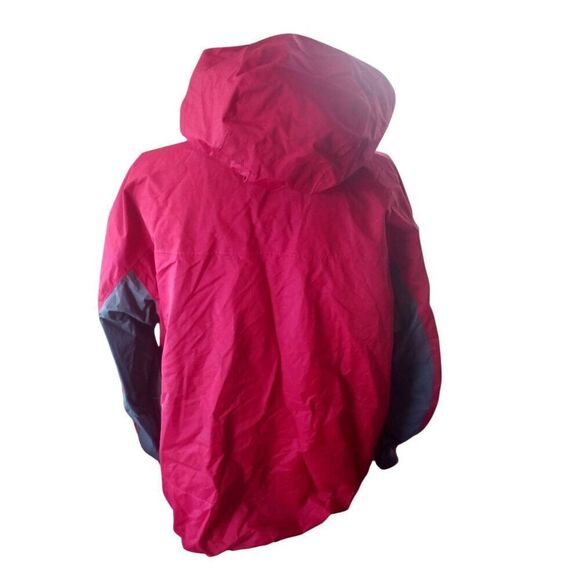Columbia interchange rain coat extra large packable hooded gray/ red Vintage 90s - Picture 2 of 5